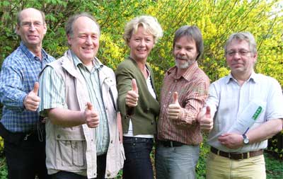 Von links: Harry Lüdders, Josef Dobelmann, Helga Thole, Ludwig Kleinalstede, Michael Jäger