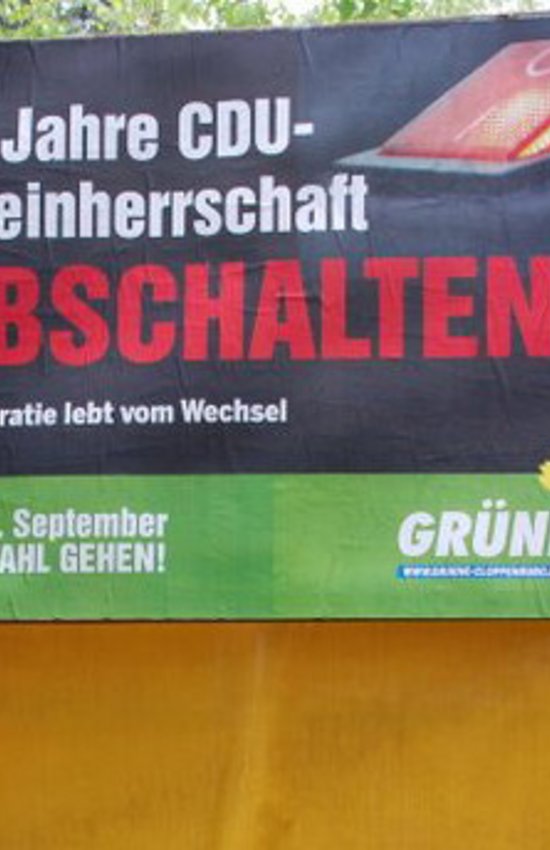 Fabian Wesselmann (Grüne Jugend) und Michael Jäger lassen keinen Zweifel am Ziel des Kommunalwahlkampfs in Cloppenburg aufkommen.