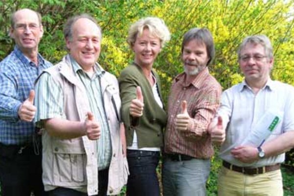 Von links: Harry Lüdders, Josef Dobelmann, Helga Thole, Ludwig Kleinalstede, Michael Jäger